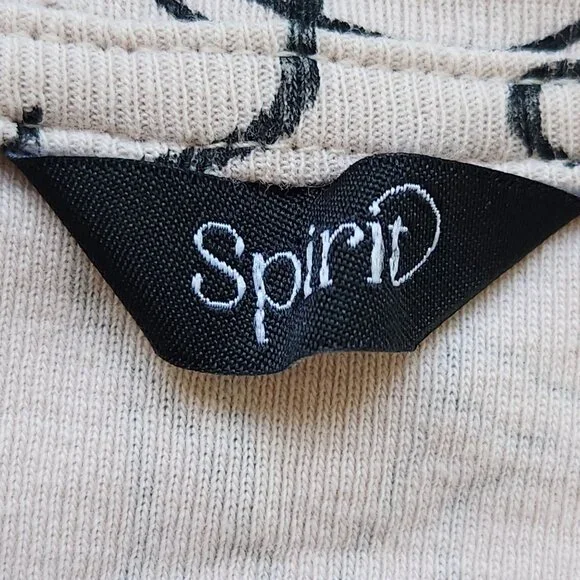 Kitty Cat Print Top Shirt Tan Black Whimsigoth Witchy Halloween Spirit Fairycore - Picture 10 of 15